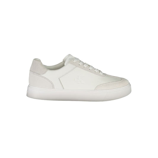 Calvin Klein White Polyurethane Men Sneaker - ClickThatClicks 