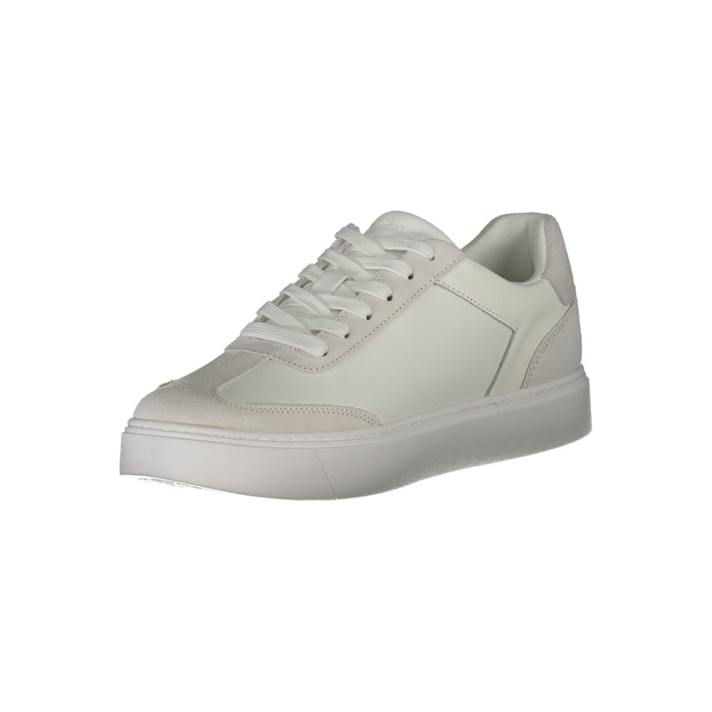 Calvin Klein White Polyurethane Men Sneaker - ClickThatClicks 