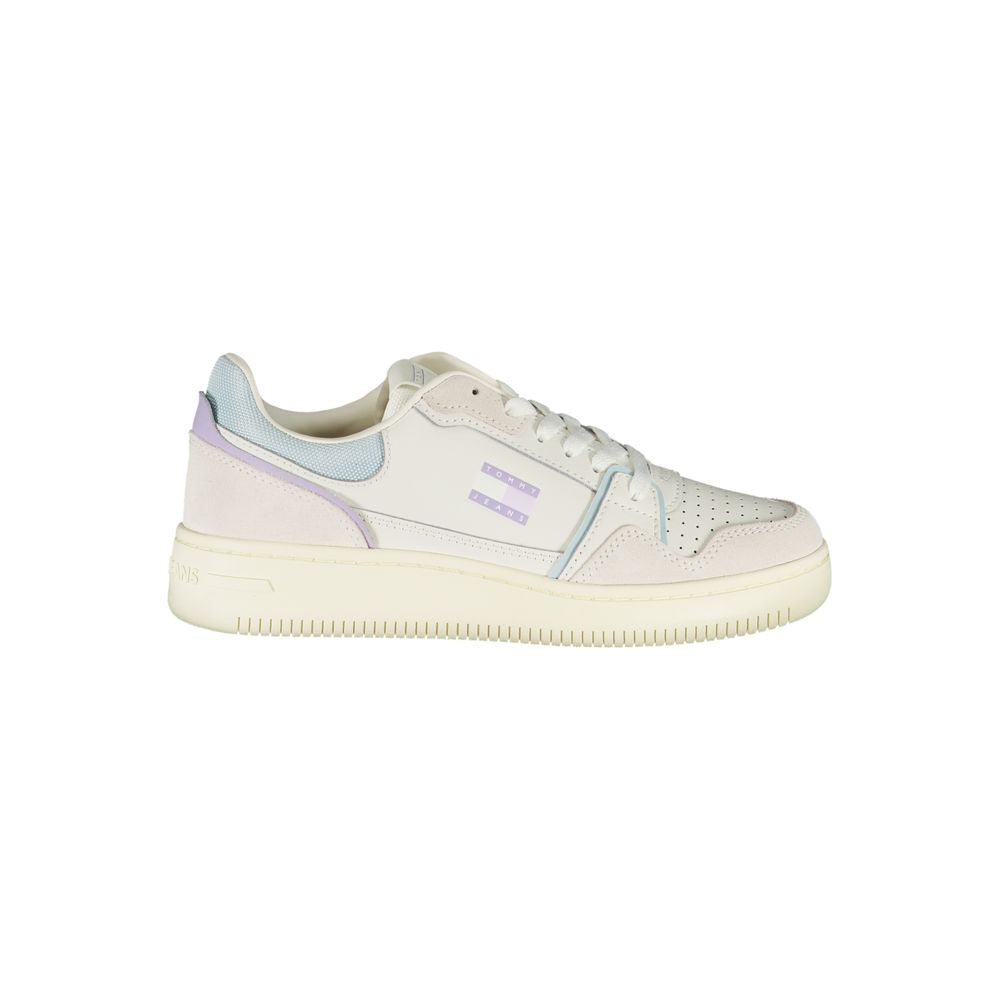 Tommy Hilfiger Bianco Polyurethane Women Sneaker - ClickThatClicks 