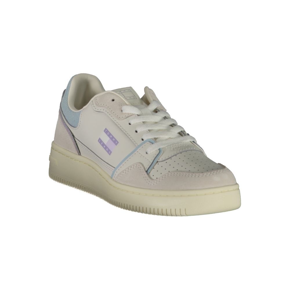 Tommy Hilfiger Bianco Polyurethane Women Sneaker - ClickThatClicks 