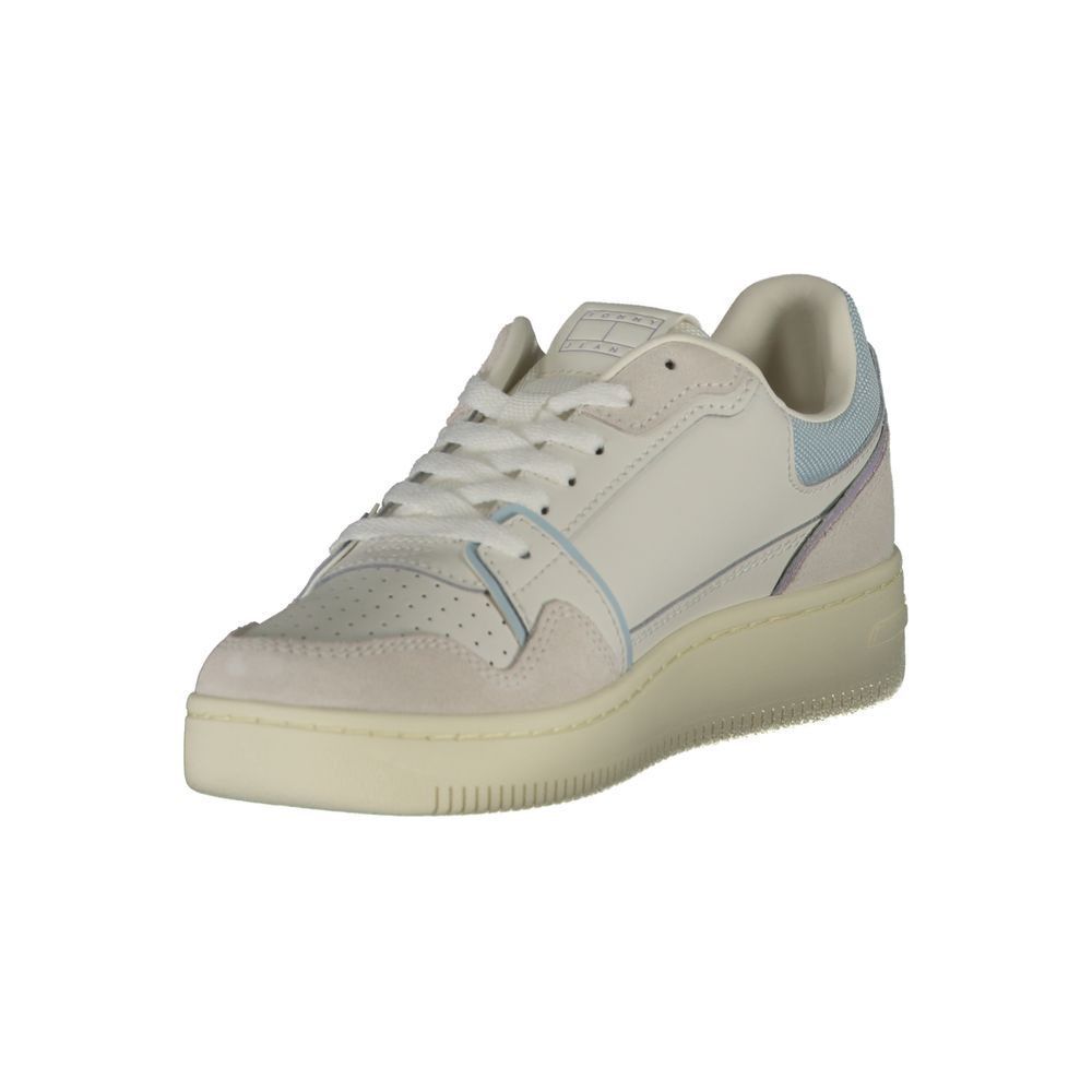 Tommy Hilfiger Bianco Polyurethane Women Sneaker - ClickThatClicks 