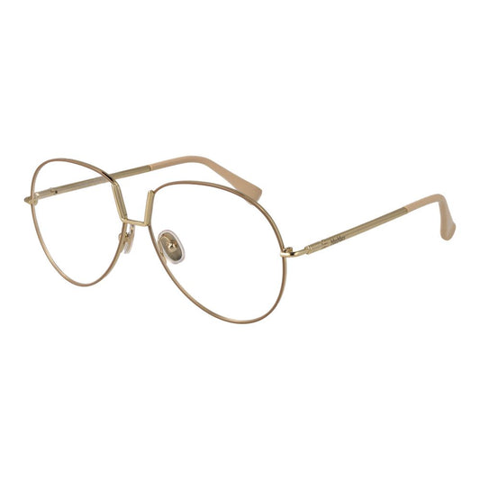 Max Mara Beige Metal Glasses (Frames) - ClickThatClicks 