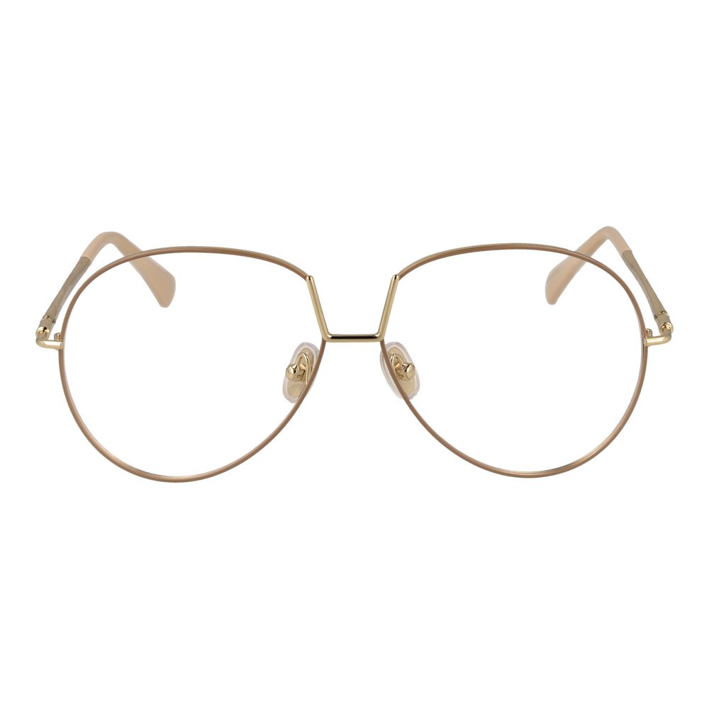 Max Mara Beige Metal Glasses (Frames) - ClickThatClicks 
