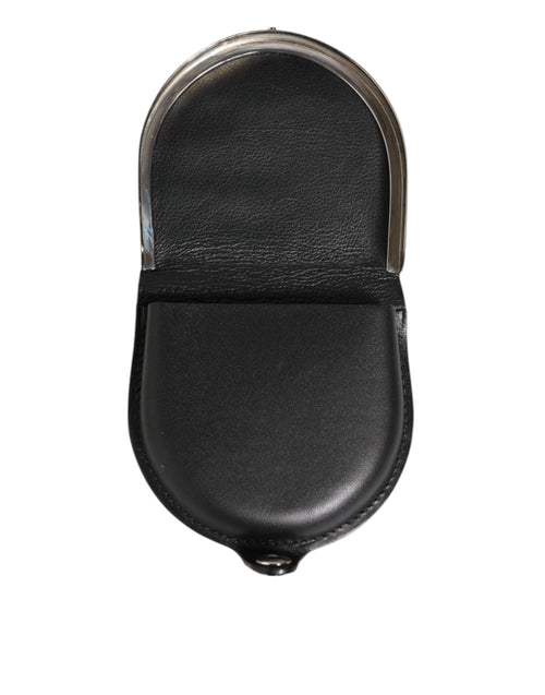 Dolce & Gabbana Black Polished Crocodile Leather Mens Coin Purse Wallet - ClickThatClicks 