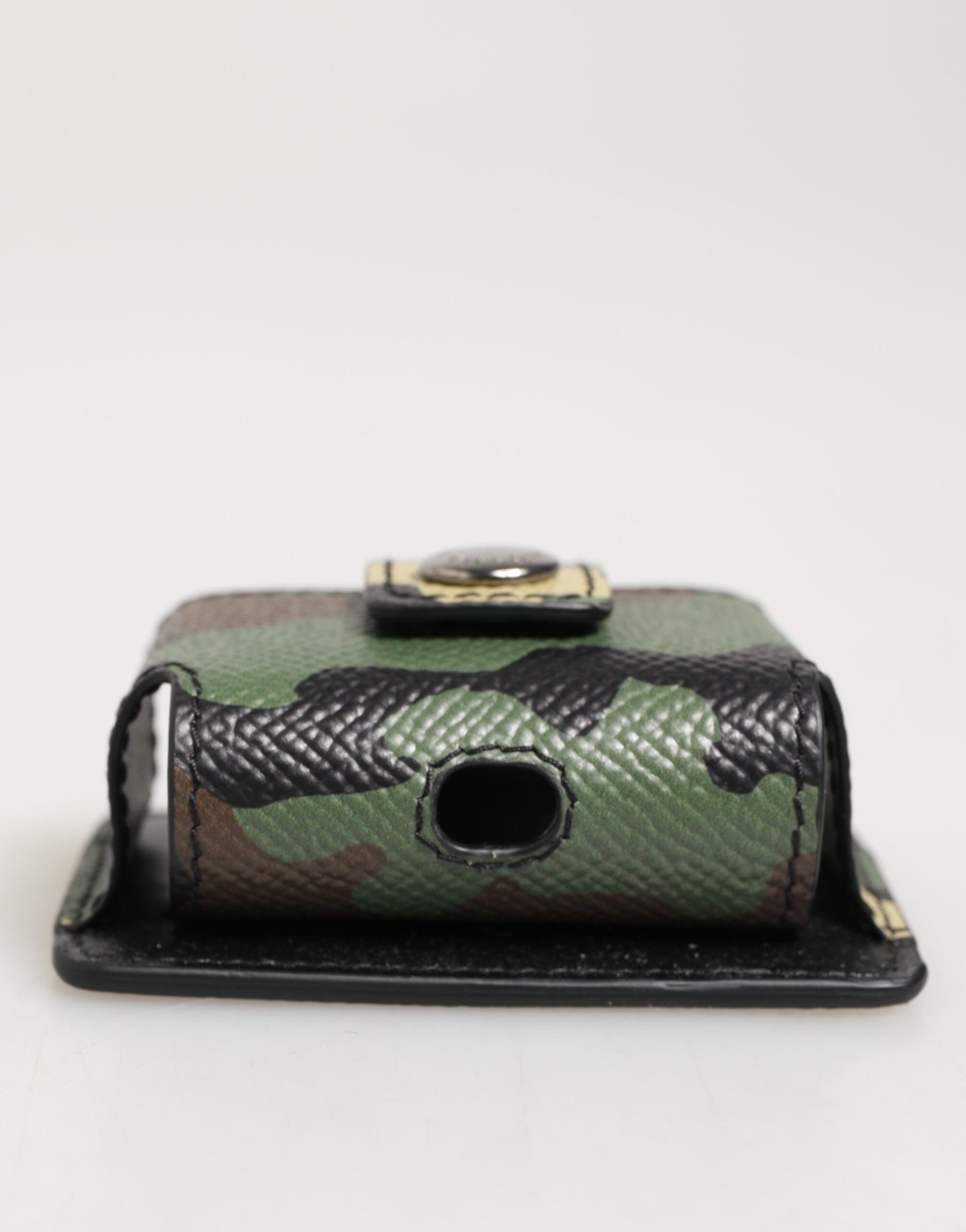 Dolce & Gabbana Multicolor Camouflage Leather Metal Accessory  Airpods Case - ClickThatClicks 