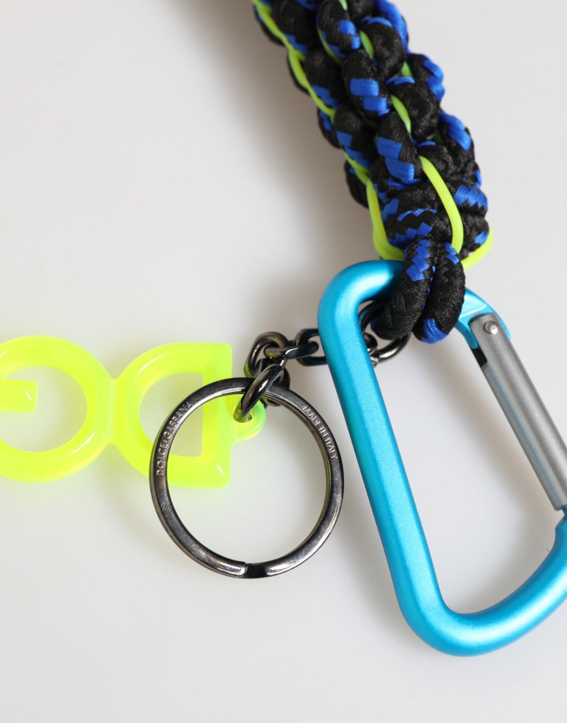 Dolce & Gabbana Multicolor Polyester Tape String DG Logo Keychain  Keyring - ClickThatClicks 