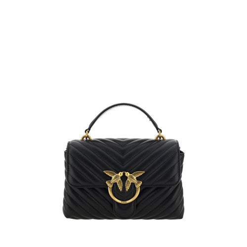 PINKO Black Calf Leather Bos Taurus Handbag - ClickThatClicks 