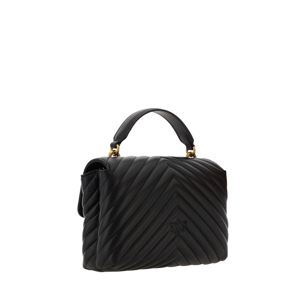PINKO Black Calf Leather Bos Taurus Handbag - ClickThatClicks 