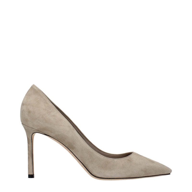 Jimmy Choo Gray Leather Pumps
