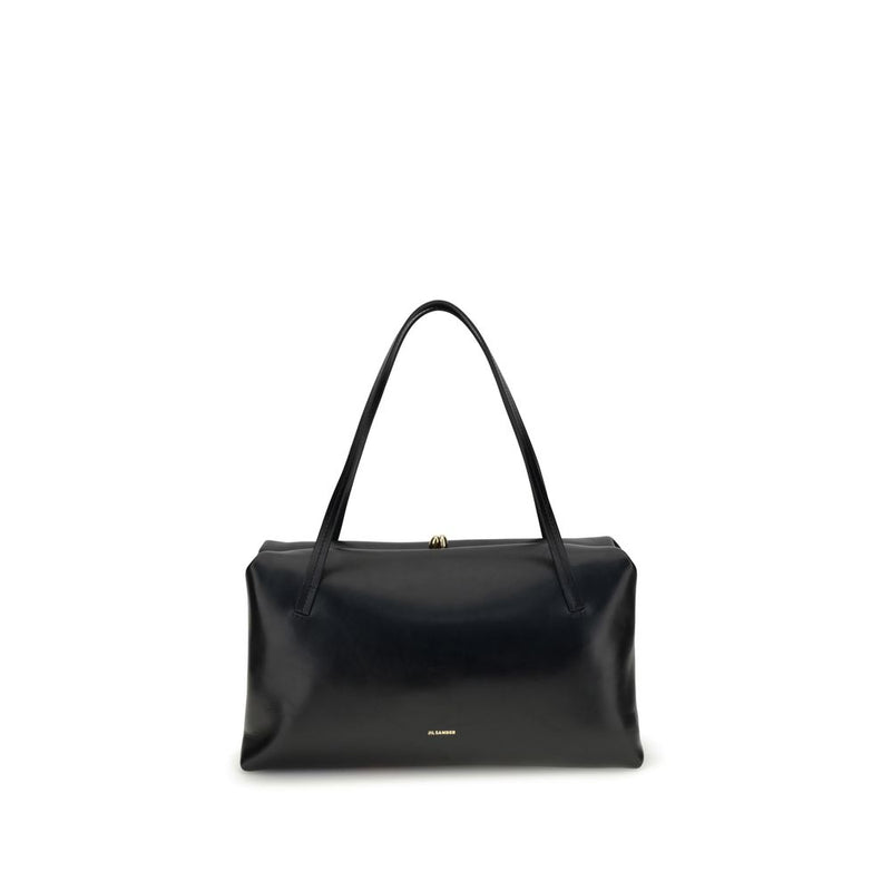 Jil Sander Black Calf Leather Bos Taurus Shoulder Bag