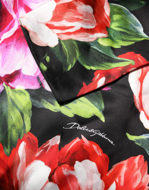 Dolce & Gabbana Black Floral Fiori Pittorici Mini Bodycon Dress - ClickThatClicks 