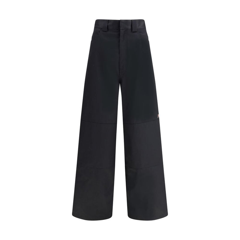 Balenciaga Black Cotton Casual Pants
