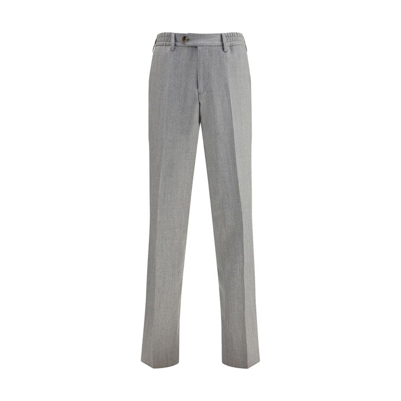 Lardini Gray Fleece Wool Chino Pants