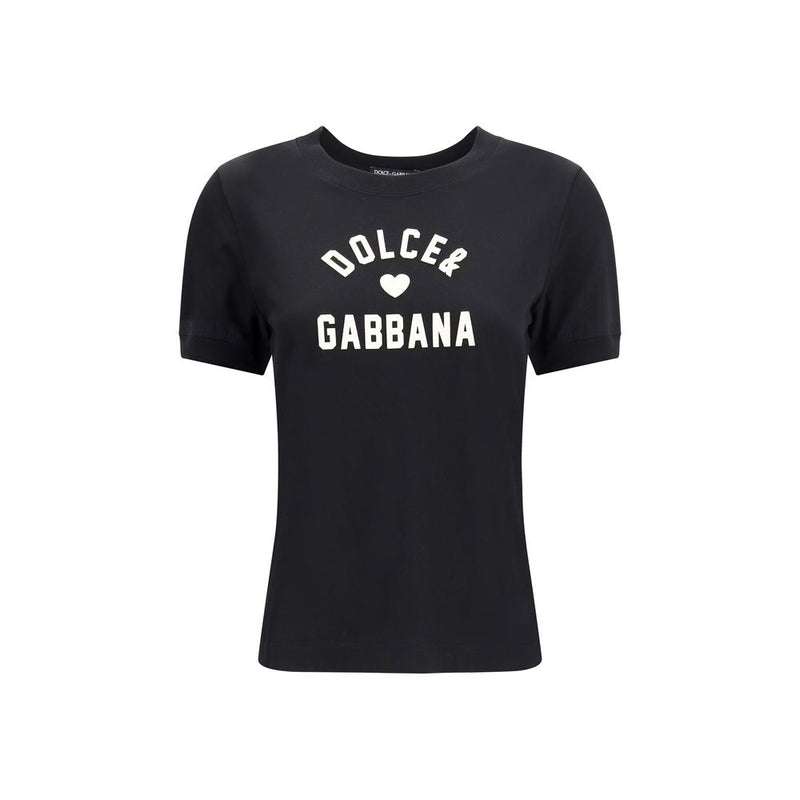 Dolce & Gabbana Black Cotton T-Shirt