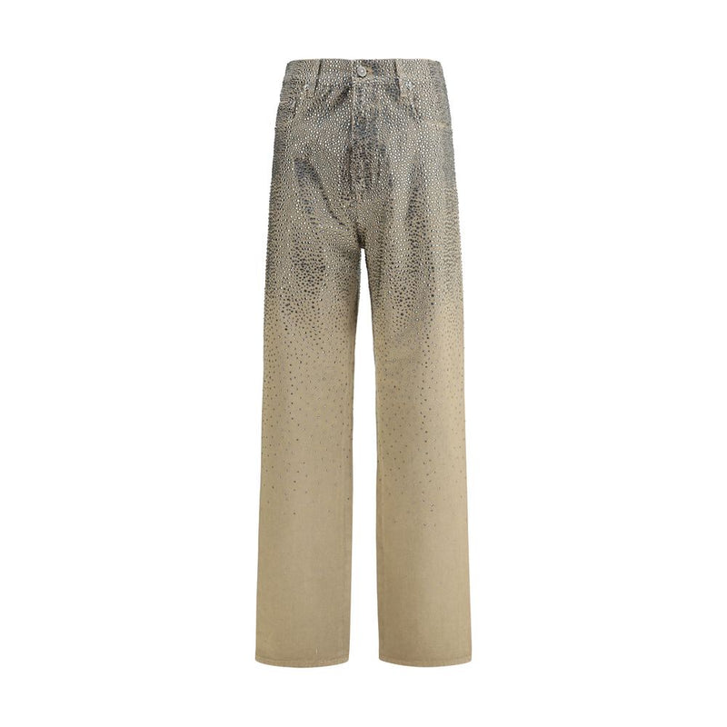 Golden Goose Bicolor Cotton Straight-Leg Jeans