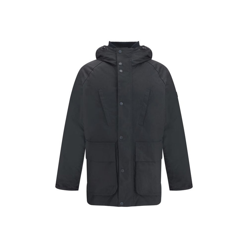 Barbour International Black Cotton Parka