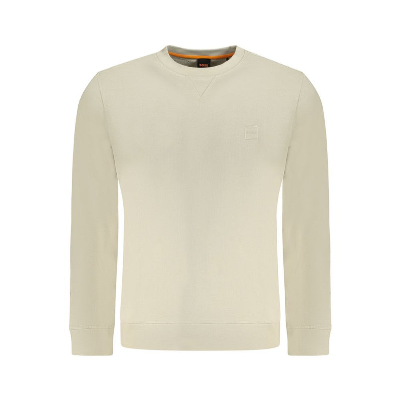 Hugo Boss Beige Cotton Men Sweater