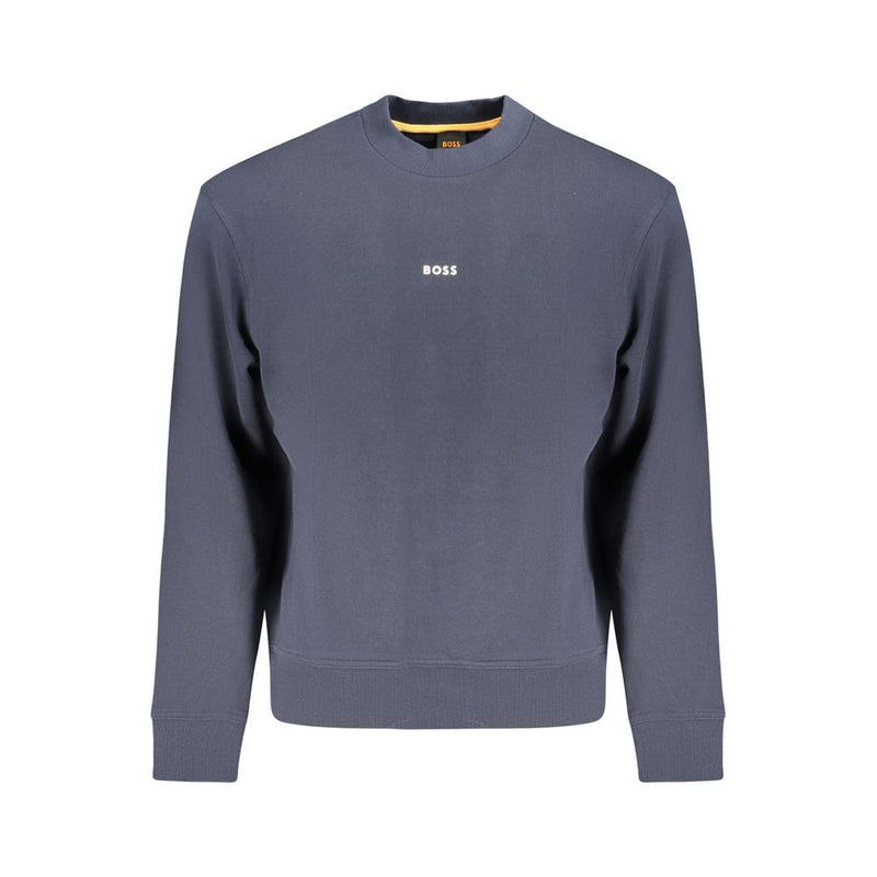 Hugo Boss Blue Cotton Men Sweater