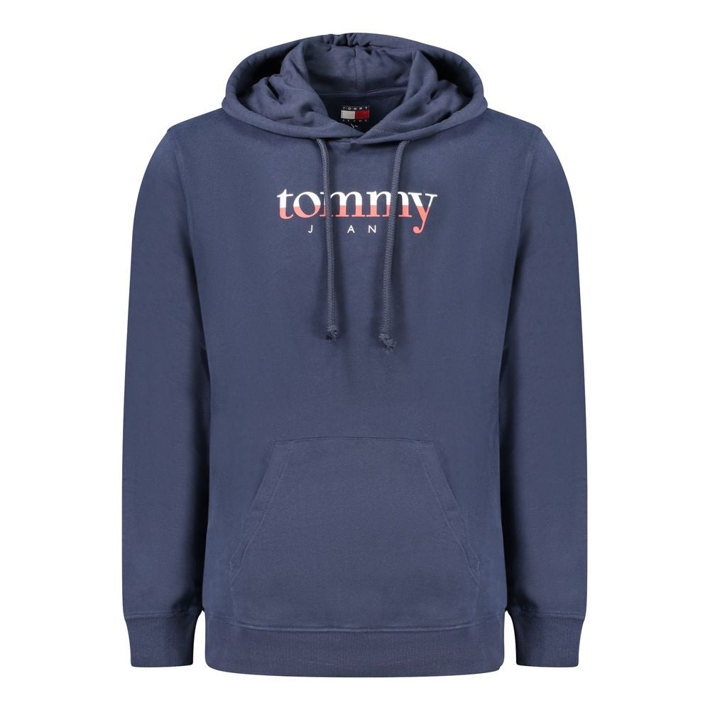 Tommy Hilfiger Blue Cotton Men's Hooded Sweatshirt - ClickThatClicks 