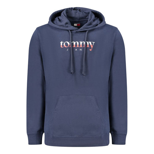 Tommy Hilfiger Blue Cotton Men's Hooded Sweatshirt - ClickThatClicks 