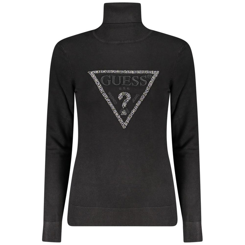 Guess Jeans Black Viscose Women Sweater