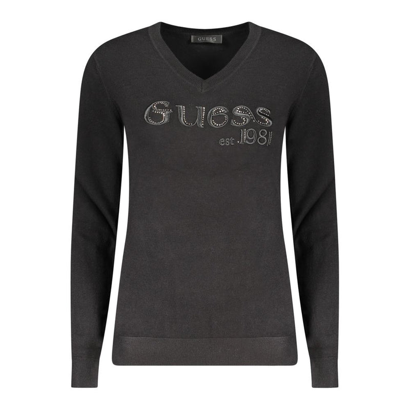 Guess Jeans Black Viscose Women Sweater