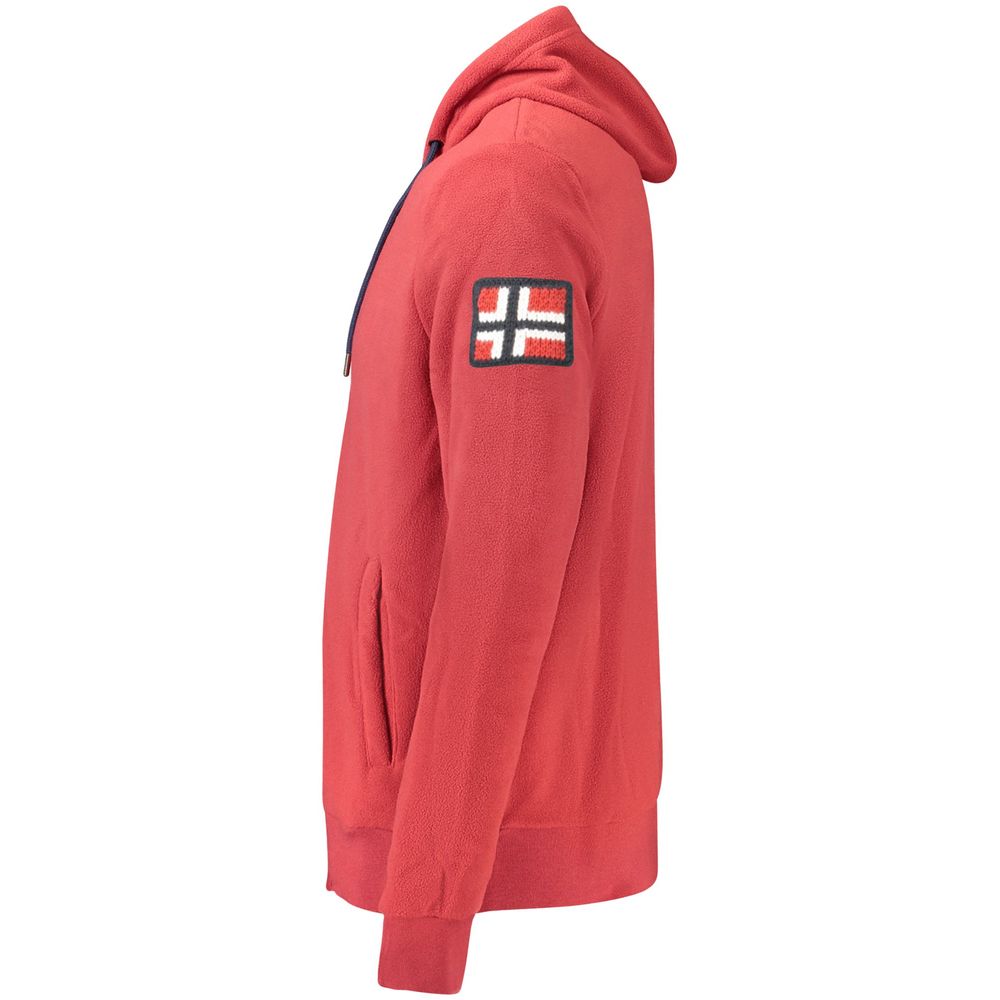 Norway 1963 Red Polyester Men's Hooded Sweatshirt - ClickThatClicks 