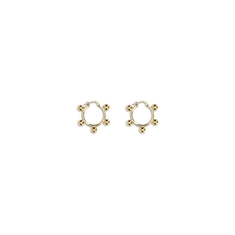 Jil Sander Gold Brass Earrings
