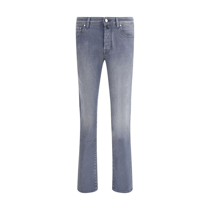 Jacob Cohen Gray Cotton Slim Fit Jeans