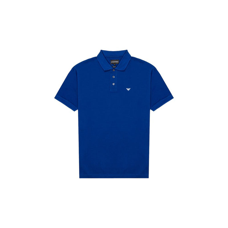Emporio Armani Blue Cotton Polo Shirt