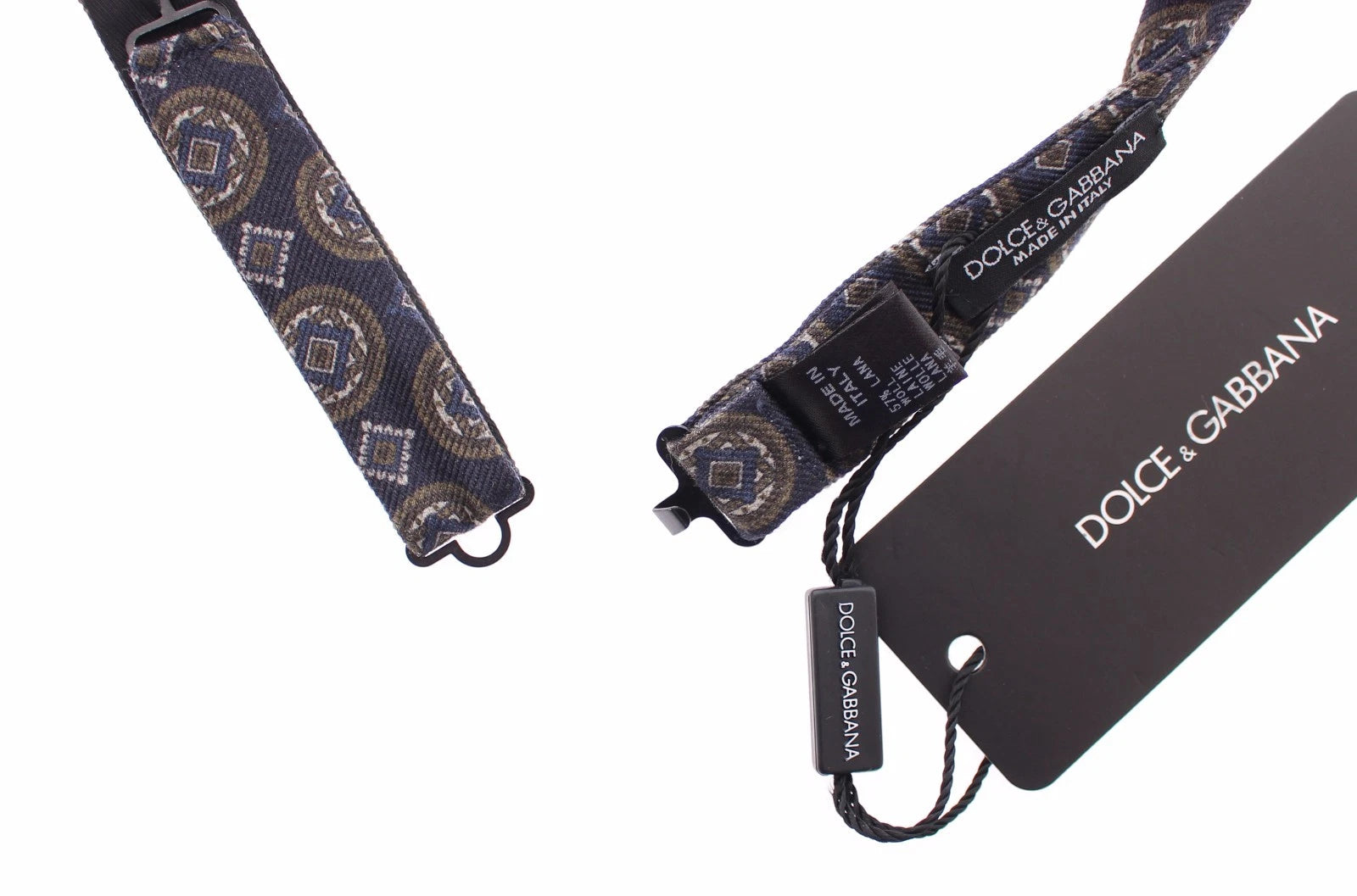 Dolce & Gabbana Blue Silk Baroque Fantasi Tied Bow Tie Papillon - ClickThatClicks 