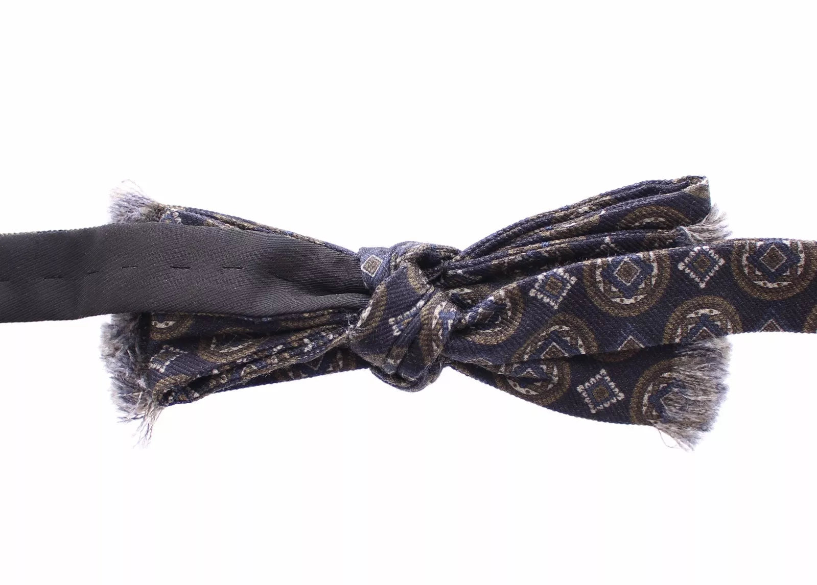 Dolce & Gabbana Blue Silk Baroque Fantasi Tied Bow Tie Papillon - ClickThatClicks 