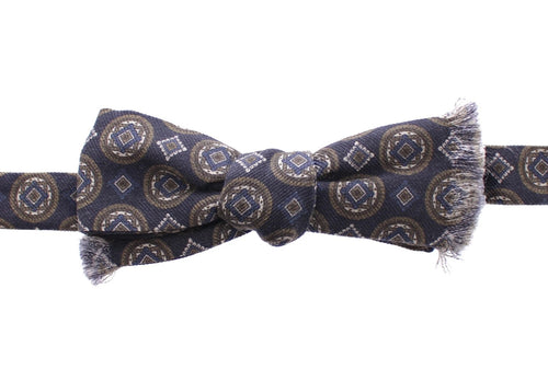 Dolce & Gabbana Blue Silk Baroque Fantasi Tied Bow Tie Papillon - ClickThatClicks 
