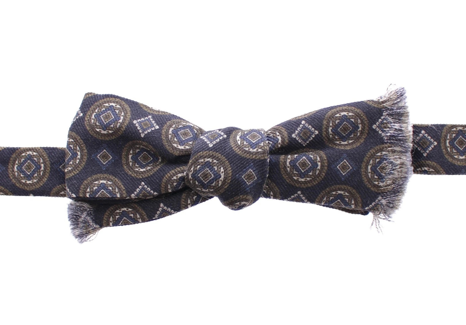 Dolce & Gabbana Blue Silk Baroque Fantasi Tied Bow Tie Papillon - ClickThatClicks 