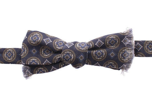 Dolce & Gabbana Blue Silk Baroque Fantasi Tied Bow Tie Papillon - ClickThatClicks 
