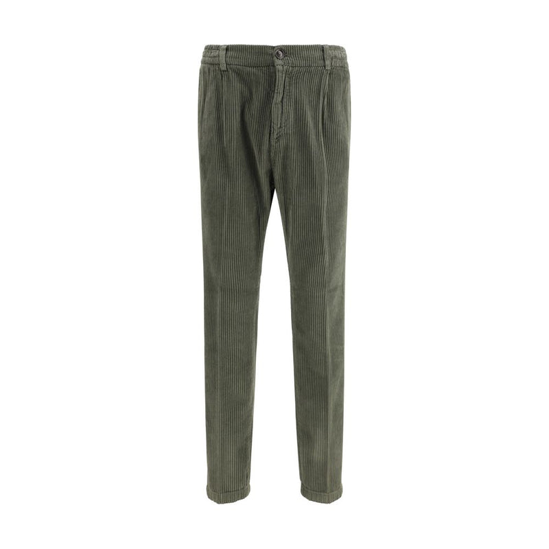 Cruna Green Cotton Casual Pants