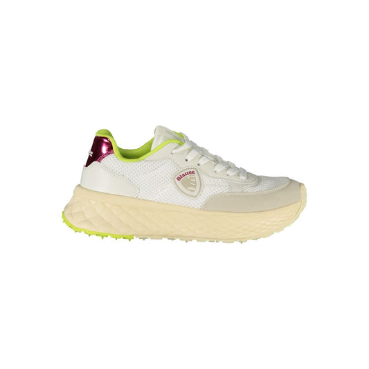 Blauer White Polyurethane Women Sneaker - ClickThatClicks 