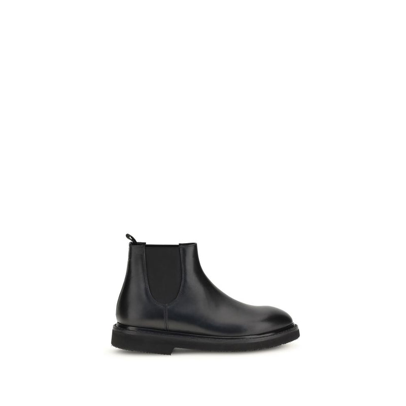 Premiata Black Calf Leather Bos Taurus Chelsea Boots
