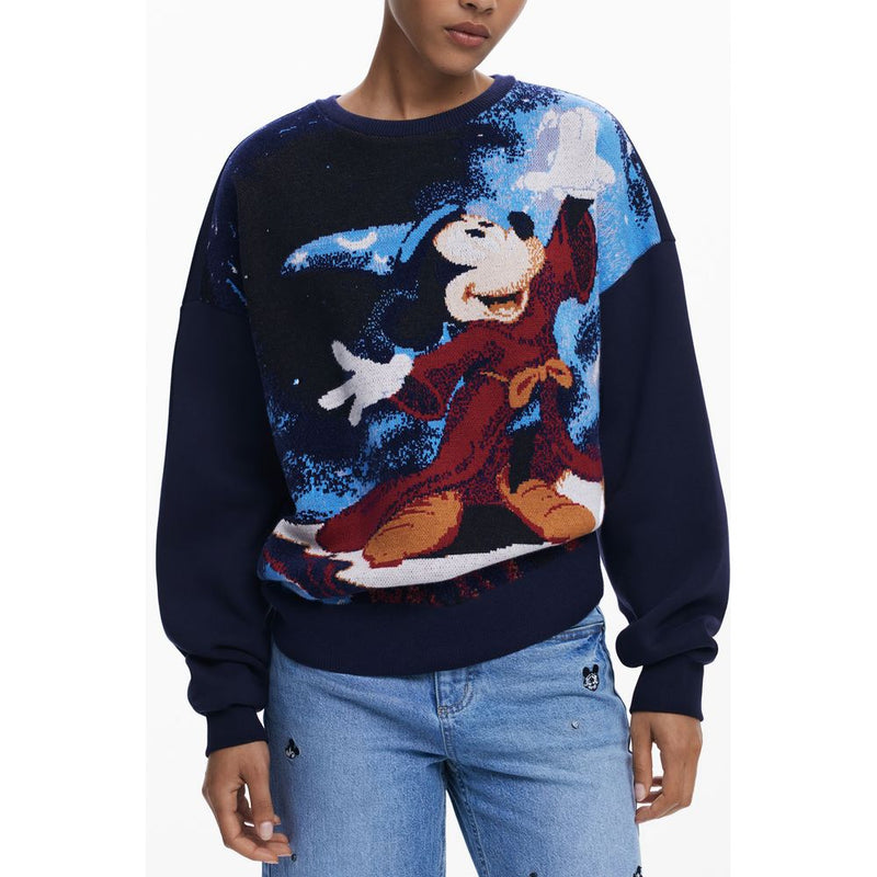 Desigual Blue Cotton Women Sweater