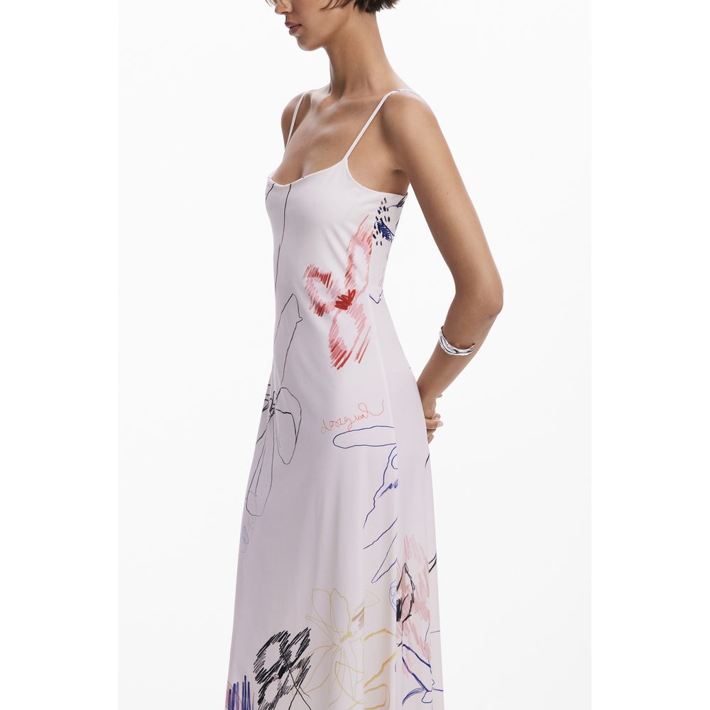Desigual White Polyester Women's Long Dress - ClickThatClicks 