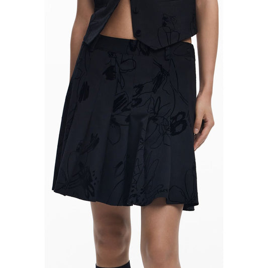 Desigual Black Polyester Women Skirt - ClickThatClicks 