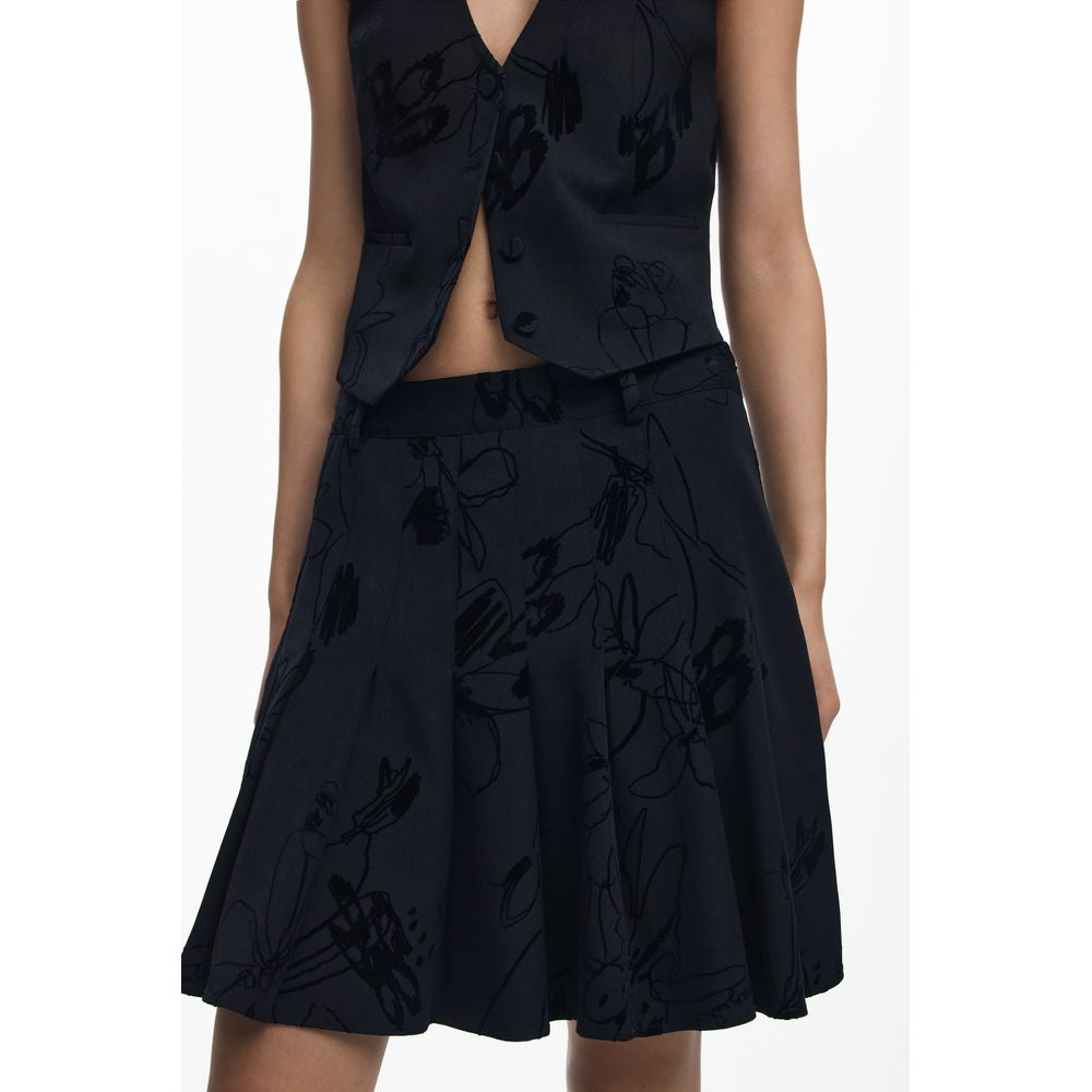 Desigual Black Polyester Women Skirt - ClickThatClicks 