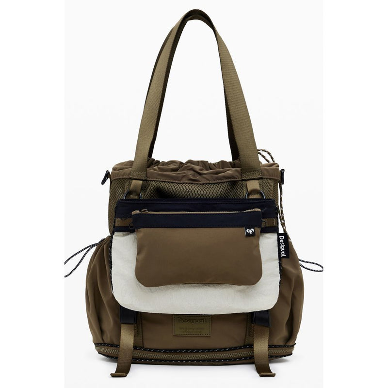 Desigual Green Polyester Women Convertible Handbag