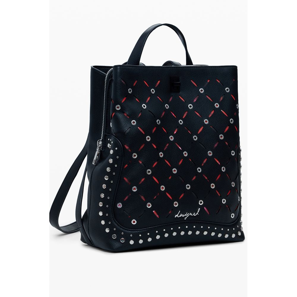 Desigual Nero Polyurethane Women Mini Backpack - ClickThatClicks 