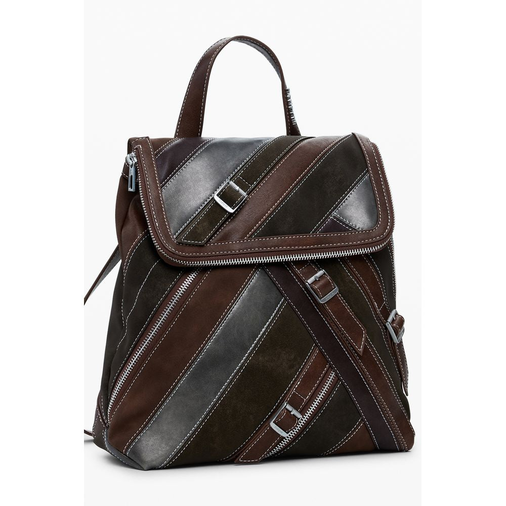 Desigual Marrone Poliuretano Women Backpack - ClickThatClicks 