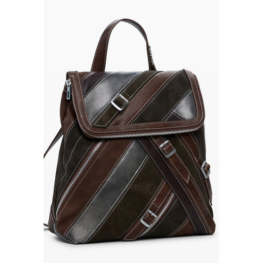 Desigual Marrone Poliuretano Women Backpack - ClickThatClicks 