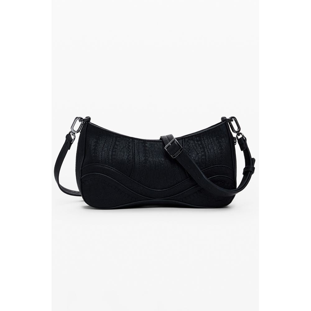 Desigual Black Polyurethane Women Handbag - ClickThatClicks 
