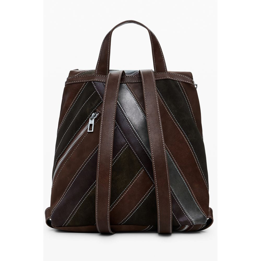 Desigual Marrone Poliuretano Women Backpack - ClickThatClicks 
