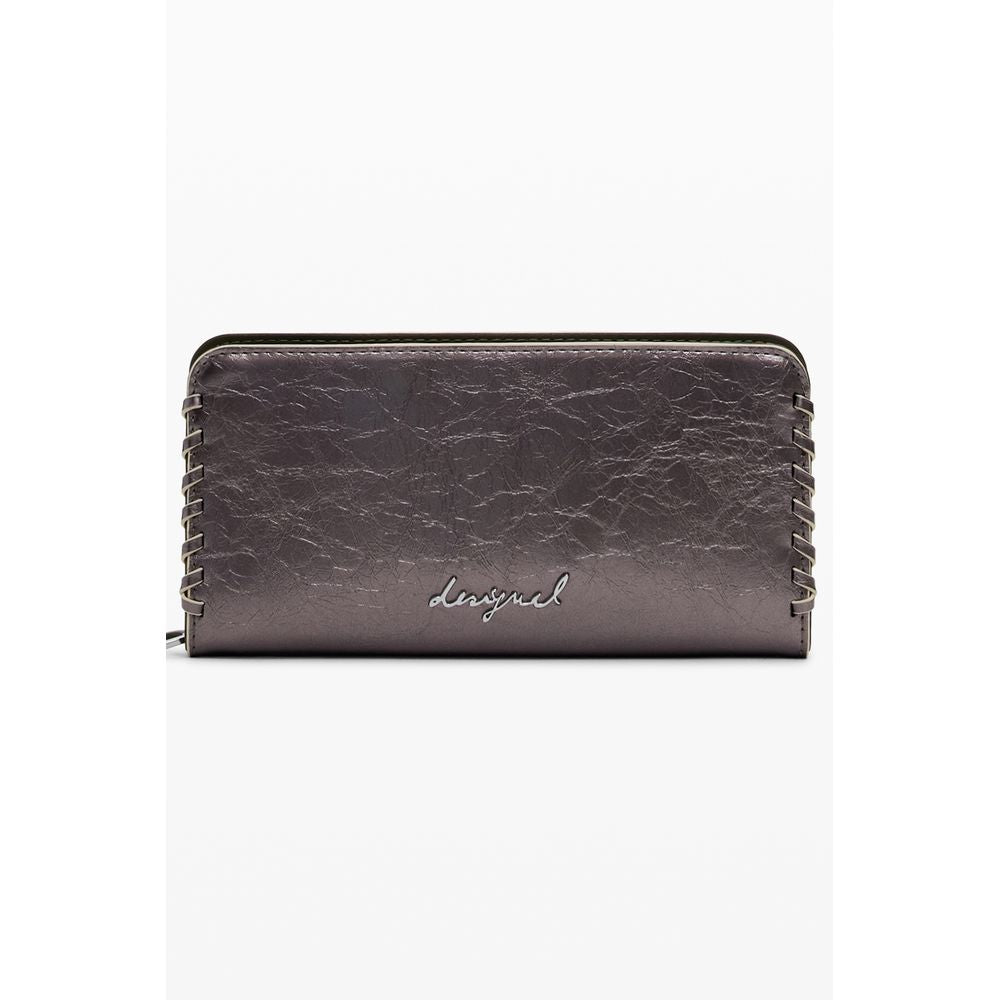 Desigual Bronze Polyurethane Women Wallet - ClickThatClicks 