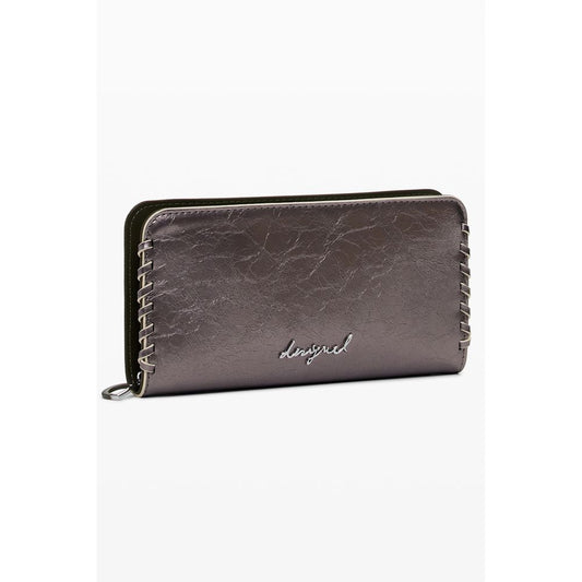 Desigual Bronze Polyurethane Women Wallet - ClickThatClicks 